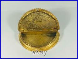 1972 Estee Lauder YOUTH DEW TORTOISE HALF MOON Solid Perfume Compact WithPOUCH
