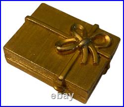 1975 Vintage Estee Lauder Azurée Solid Perfume Gold Gift Box Compact Empty