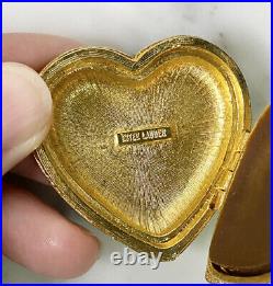 1977 Estee Lauder YOUTH DEW BLUE HEART Solid Perfume Compact in Box