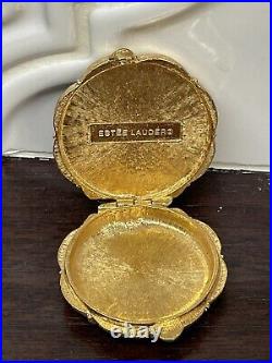 1979 Estee Lauder YOUTH DEW GREEN FRAGRANT FLOWER Solid Perfume Compact