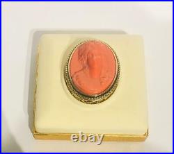 1983 Estee Lauder YOUTH DEW CHRISTMAS CAMEO Solid Perfume Compact