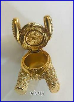 1998 Estee Lauder BEAUTIFUL CRYSTAL PRECIOUS BEAR Solid Perfume Compact