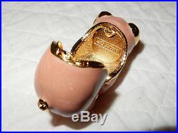 1998 Estee Lauder International Version Pink Pig Perfume Solid Compact RARE