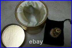 1998 Estee Lauder PLEASURES PINK CRYSTAL BIRDCAGE Solid Perfume Compact