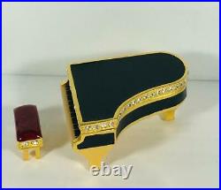 2000 Estee Lauder BEAUTIFUL BLACK BABY GRAND PIANO Solid Perfume Compact