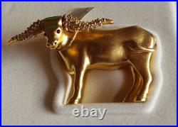 2000 Estee Lauder Solid Perfume Compact Longhorn MIB