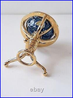 2001 Estee Lauder Pleasures Bejewled Globe Solid Perfume Compact RARE