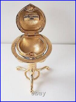 2001 Estee Lauder Pleasures Bejewled Globe Solid Perfume Compact RARE