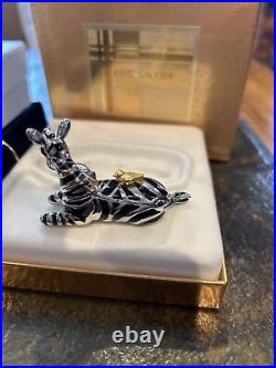 2001 Estee Lauder Pleasures Zebra Solid Perfume Compact With Box