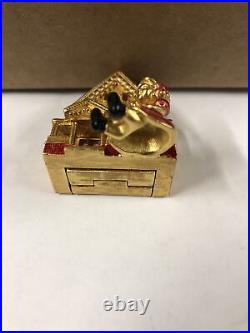 2001 Estee Lauder Victorian Doll House Jeweled Solid Perfume Compact