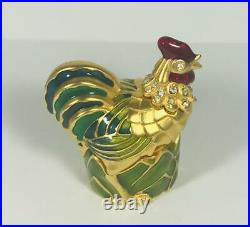 2001 Estee Lauder WHITE LINEN ROOSTER Solid Perfume Compact