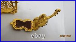 2001 Estee Lauder Youth-dew Violin Compact For Solid Perfume Signed Conte