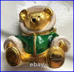 2001 HARRODS/Estee Lauder PLEASURES HARRODS TEDDY BEAR Solid Perfume Compact