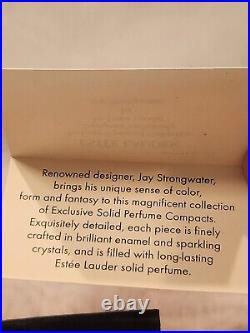 2002 Estee Lauder INTUITION GLISTENING DRAGONFLY Perfume COMPACT & Box