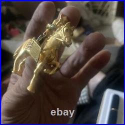2002 Estee Lauder PLEASURES RODEO COWBOY Solid Perfume Compact UNUSED! RARE