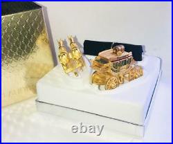 2003 Estee Lauder PLEASURES GILDED STAGECOACH Solid Perfume Compact