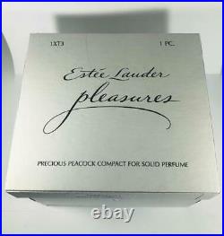 2003 Estee Lauder PLEASURES PRECIOUS PEACOCK Solid Perfume Compact