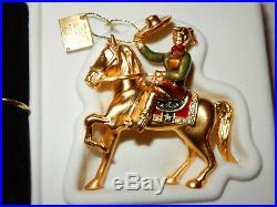 2003 Estee Lauder Texas Rodeo Cowgirl on Horse Pleasures Perfume Solid Compact