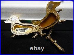 2003 Golden Dachshund Estee Lauder Solid Perfume Compact NIB