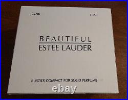 2004 Estee Lauder BEAUTIFUL BUSTIER Solid Perfume Compact NEW