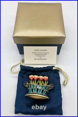2004 Estee Lauder Jay Strongwater Pleasures Tulip Quartet Solid Perfume Compact
