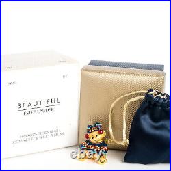 2004 Harrods Christmas Bear Estee Lauder Solid Perfume Compact Both Boxes LE