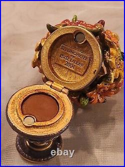 2004 Jay Strongwater Estee Lauder BEAUTIFUL LILY BOUQUET Perfume COMPACT & Box