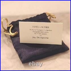 2004 Jay Strongwater Estee Lauder BEAUTIFUL LILY BOUQUET Perfume COMPACT & Box