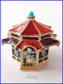 2005 Estee Lauder by Jay Strongwater ENCHANTED PAGODA Perfume Compact RARE
