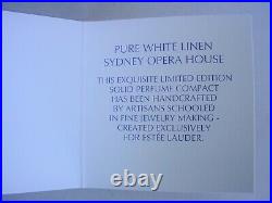 2006 ESTEE LAUDER SYDNEY OPERA HOUSE SOLID PERFUME COMPACT White Linen w BOX