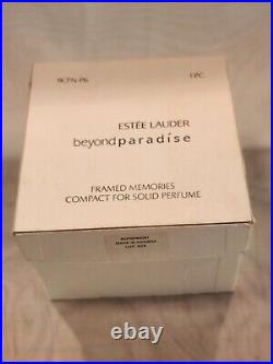 2006 Estee Lauder BEYOND PARADISE Solid Perfume FRAMED MEMORIES COMPACT & Box