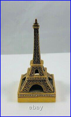 2006 Estee Lauder Beyond Paradise Solid Perfume Compact Eiffel Tower withSwarovski