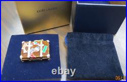 2006 Estee Lauder White Linen World Traveler Suitcase Compact For Solid Perfume