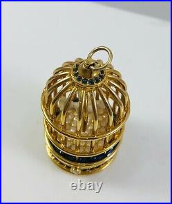 2007 Estee Lauder Beyond Paradise Solid Perfume Compact Jeweled Bird Cage withBird