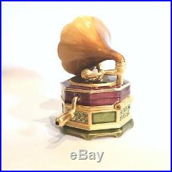 2007 Estee Lauder Jay Strongwater Glorious Gramophone Perfume Compact BOX
