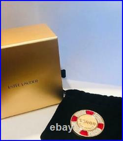 2007 Estee Lauder PLEASURES VEGAS LUCKY CHIP Solid Perfume Compact- VERY RARE