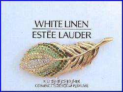 2007 Estee Lauder Solid Perfume Compact Fluttering Feather Mint