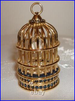 2007 Estee Lauder Solid Perfume Compact Gilded Bird Cage Mint