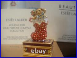 2009 Estee Lauder Solid Perfume Compact Holiday Stocking