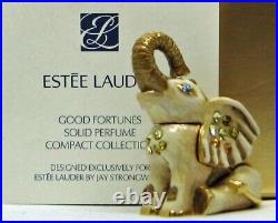 2011 Estee Lauder Jay Strongwater Luck Elephant Solid Perfume Compact MIBoxes