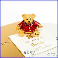 2014 Harrods Christmas Bear Estee Lauder Solid Perfume Compact Limited Edition