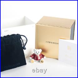2015 Harrods Christmas Bear Estee Lauder Solid Perfume Compact Both Boxes LE