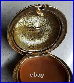 ESTEE LAUDER Beautiful RED APPLE Solid Perfume Compact Mint Condition