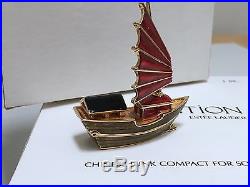 ESTEE LAUDER CHINESE JUNK COMPACT with INTUITION SOLID PERFUME in Orig. BOX MIB