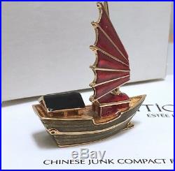 ESTEE LAUDER CHINESE JUNK COMPACT with INTUITION SOLID PERFUME in Orig. BOXES