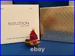 ESTEE LAUDER CHINESE JUNK SOLID COMPACT with INTUITION PERFUME