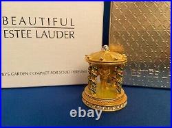 ESTEE LAUDER CUPID'S GARDEN SOLID COMPACT with BEAUTIFUL PERFUME