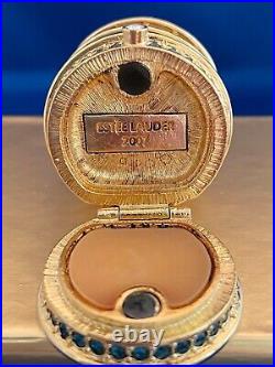 ESTEE LAUDER GILDED BIRDCAGE SOLID COMPACT with BEYOND PARADISE PERFUME