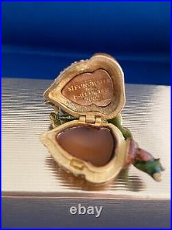 ESTEE LAUDER GLISTENING ACORN COMPACT with PLEASURES PERFUME BY J. STRONGWATER