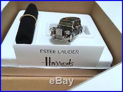 ESTEE LAUDER HARRODS 1/300 LONDON TAXI SOLID PERFUME COMPACT in Original BOXES